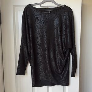 Gray Oversized 3/4 Sleeve Blouse